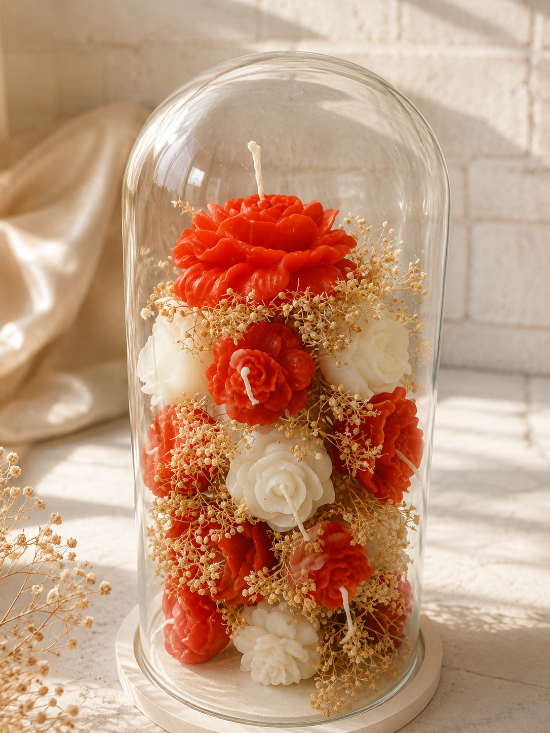 دسته گل باکس شیشه ای