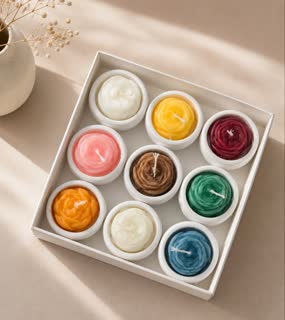 شمع وارمر سنگی گل- تک عدد